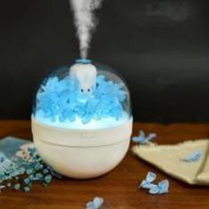 Imagem de Umidificador De Ar Portatil Coelho E Flores Decorativo Azul - Sweet Ra