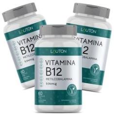 Imagem de Vitamina B12 Metilcobalamina 400mg Vegana Lauton - Kit 3