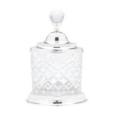 Imagem de Pote Multiuso 18cm Zamac Cristal Prateado Lyor