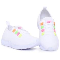 Imagem de Tênis Branco Feminino Esportivo Caminhada Academia Bf Shoes