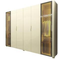 Imagem de Guarda Roupa Casal 6 Portas 2 Reflecta Com Led Innova Off White - Geli