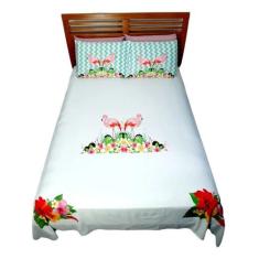Imagem de Cama Posta Flamingo Roupa De Cama Casal King Box Qualidade - Art Perso
