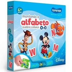 Imagem de Quebra cabeça educativo - Disney Montando o Alfabeto, Toyster Brinquedos, Multicor