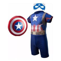 Imagem de Fantasia Infantil Capitão América Com Máscara e Escudo ( dos 2 aos 9 a