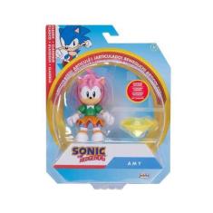 Imagem de Boneca Articulada Amy de 9cm com Acessório - Sonic