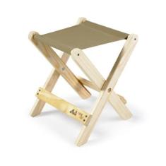 Imagem de Banqueta de Camping Dobrável Suporta até 100kg Bege/caqui
