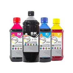 Imagem de Kit Tinta Lexmark Compatível BK 01 Litro e Coloridas 250ml