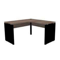 Imagem de Mesa Em L P/ Escritório 145X145 Pandin P25 - Walnut/Preto