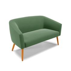 Imagem de Namoradeira 02 Lugares Suede Pés Palito Castanho Verde