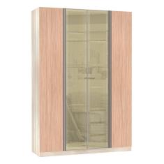 Imagem de Guarda-roupa Solteiro 4 Portas Legno Crema Com Cumaru