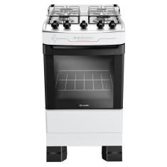 Imagem de Fogão 4 Bocas a Gás Mueller MFI4BF Mesa Inox e Acendimento Automático Branco Bivolt