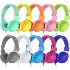 Imagem de Fones de ouvido AILIHEN Kids HD850 com microfone, pacote com 10 unidad