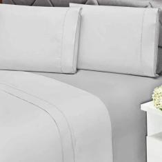 Imagem de Lençol Casal Com Elástico 180 Fios Premier - Andreza Cinza - Andreza E