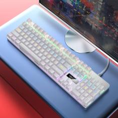 Imagem de Teclado de jogos com fio YINDIAO Black Axis (Branco)