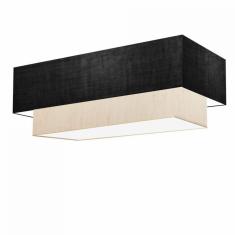 Imagem de Plafon Duplo Retangular Md-3044 70X30 60X25  Linho Bege