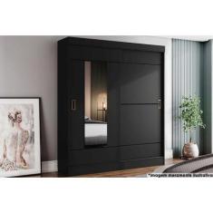 Imagem de Guarda Roupa Casal 2 Portas de Correr (1 c/ Espelho) e 2 Gavetas Briz 