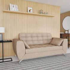 Imagem de Sofá 3 Lugares Luana Suede Bege - Mobly