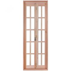 Imagem de Porta de Madeira Camarão 213x94cm com Marco e Batente 14cm EWK P23 Rondosul Madeira marroml sem pintura