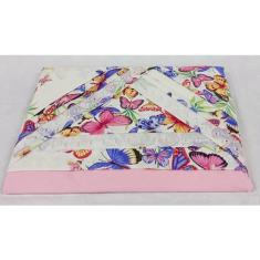 Imagem de Jogo De Lençol Queen Box Borboletas Com 4 Peças