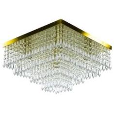 Imagem de Lustre De Cristal Acrilico Dreamcrillic 40x40  Gold