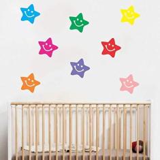 Imagem de Adesivo De Parede Infantil Decoração kit 8 Estrelinhas tamanho 20cm x 20cm cada