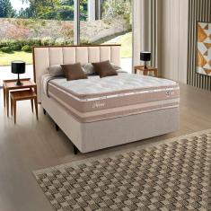 Imagem de Colchão Casal Molas Maxspring Nesser 138X188x28cm Herval Branco / Bege