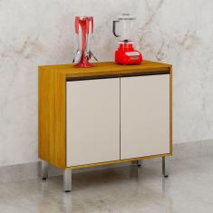 Imagem de Balcão De Cozinha 2 Portas 1 Prateleira Eduarda Cinamomo-off White