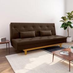 Imagem de Sofá Cama Suede 3 Lugares Tokio Yescasa Marrom