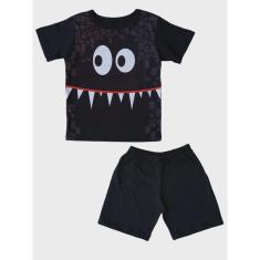 Imagem de Conjunto Infantil Fantasia Monstrinho Camiseta e Short