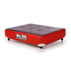 Imagem de Colchão Pet Cachorro - Gato Grande Castorpet Bed Marrom-vermelho (100x80x19)