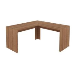 Imagem de Mesa Escrivaninha De Canto 157,3X74,5X157,3 Cm Amêndoa - Tecnomobili