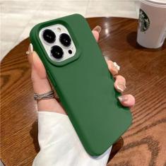 Imagem de Capa de silicone líquido para iphone 15 14 13 12 11 pro max capa traseira macia para 14 15 plus casos bonitos acessórios, cangling verde, para iphone 11 pro