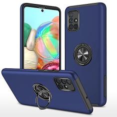 Imagem de Kainevy Capa de telefone Samsung Galaxy A51 para mulheres e homens com anel de suporte linda capa para celular Samsung A51 4G capa protetora fina de silicone magnético PC e TPU à prova de choque