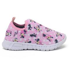 Imagem de Tênis Infantil Escolar Calce Facil Leve Confortável Rosa Com Rosa - Be