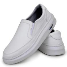 Imagem de Tenis Sapatenis Masculino Mocassim Slip On Couro Legitimo Tenis Confortavel-Masculino