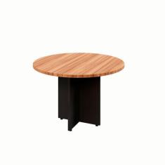 Imagem de Mesa de Reunião Redonda Yaris Nogal Sevilha e Preta