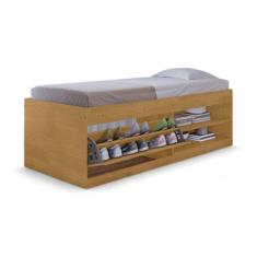 Imagem de Cama Box Solteiro Com Sapateira Vanessa Naturalle