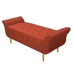 Imagem de Recamier Estofado Ari 90Cm Suede Terracota Doce Sonho