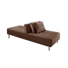 Imagem de Sofá 2 Lugares e 1 Encosto Modular Da Vinci Poliéster Caqui