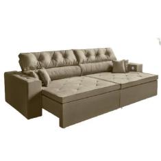 Imagem de Sofá 3 Lugares Smart 2,02 Metros Castor Retrátil, Reclinável Tecnologi