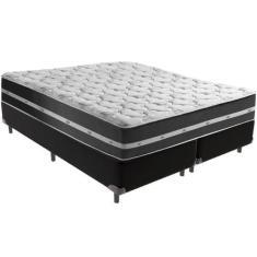 Imagem de Cama Box e Colchão Classic Preto Molas ensacadas Queen Anjos,  Preto
