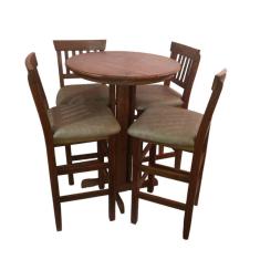 Imagem de Conjunto Bistrô Com 4 Banquetas Mn Creme