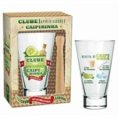 Imagem de Kit Caipirinha Copo e Socador Long Clube da Caipirinha Brasfoot
