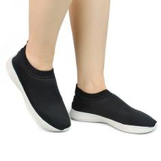 Imagem de Tênis Calce Fácil Meia Feminino Caminhada Adulto Slip On Sem Cadarço C
