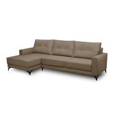 Imagem de Sofá 4 Lugares Heros com Chaise Esquerdo Veludo Castor