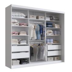 Imagem de Guarda Roupa Casal com 3 Portas de Correr Rc3104 Branco