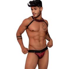 Imagem de Cueca Jockstrap Elastico Na Cintura E Peitoral Arreio - Universo Femin