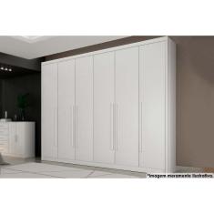 Imagem de Guarda Roupa Casal 6 Portas e 8 Gavetas Bragaça/Coimbra Branco - Novo Horizonte