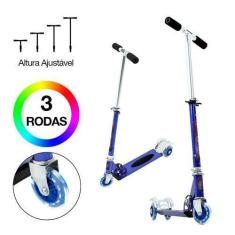 Imagem de Patinete Super Heróis Avengers 3 Rodas Ajuste De Altura Azul - Dm Radi