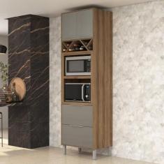 Imagem de Paneleiro para Forno/micro-ondas 2 Portas 2 Gavetas Lavínia Amêndoa/niágara